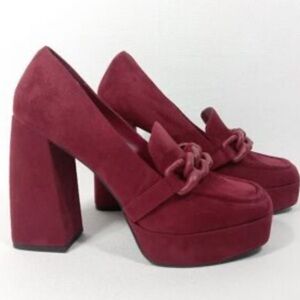 Open edit Lainey Platform Loafers - Burgundy